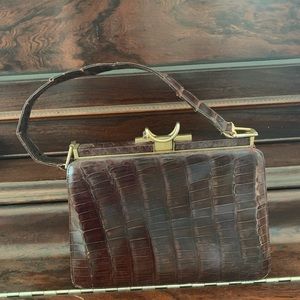 Vintage Genuine Crocodile Handbag